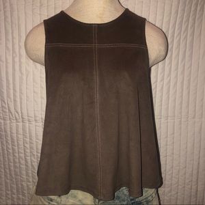 Soft faux suede top